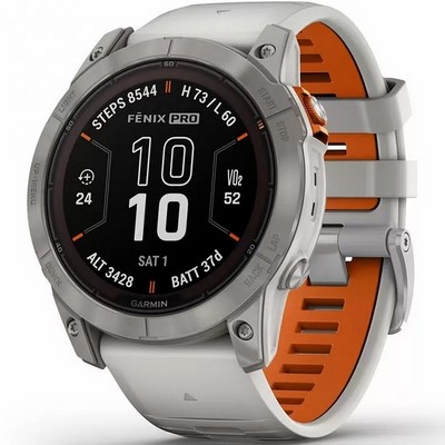Garmin Fenix 7X Pro Sapphire Solar Titanium wt Fog Gray Band (010-02778-14) - фото 82226