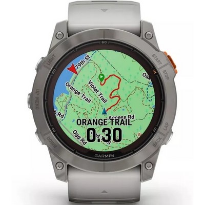 Garmin Fenix 7X Pro Sapphire Solar Titanium wt Fog Gray Band (010-02778-14) - фото 82229