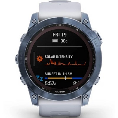 Garmin Fenix 7X Sapphire Solar Mineral Blue wt Whitestone Band (010-02541-14) - фото 82241