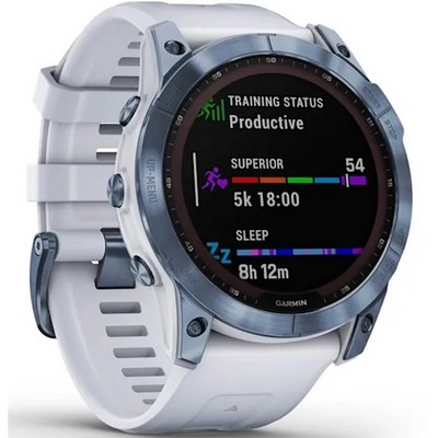 Garmin Fenix 7X Sapphire Solar Mineral Blue wt Whitestone Band (010-02541-14) - фото 82242