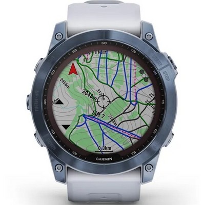 Garmin Fenix 7X Sapphire Solar Mineral Blue wt Whitestone Band (010-02541-14) - фото 82243