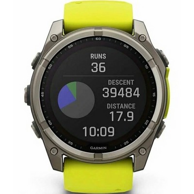 Garmin Fenix 8 51mm Solar Sapphire Titanium with Yellow Graphite Silicone (010-02907-20) - фото 82255
