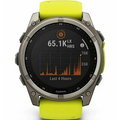 Garmin Fenix 8 51mm Solar Sapphire Titanium with Yellow Graphite Silicone (010-02907-20) - фото 82257