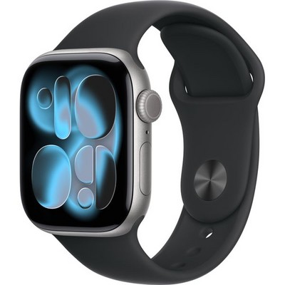 Apple Watch Series 11, 42 mm, Space Gray Aluminium Black Sport Band SM/ML - фото 83101