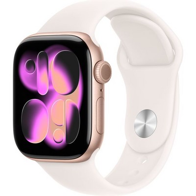 Apple Watch Series 11, 42 mm, Rose Gold Aluminium Light Blush Sport Band SM/ML - фото 83176