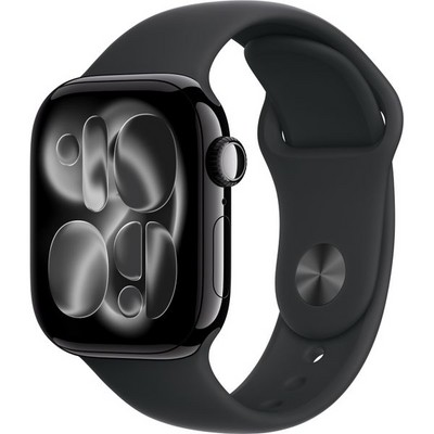 Apple Watch Series 11, 42 mm, Jet Black Aluminium Black Sport Band SM/ML - фото 83196