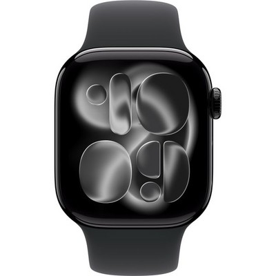 Apple Watch Series 11, 42 mm, Jet Black Aluminium Black Sport Band SM/ML - фото 83197