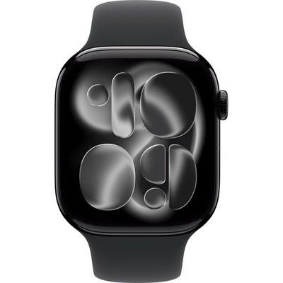 Apple Watch Series 11, 46 mm, Jet Black Aluminium Black Sport Band SM/ML - фото 83325
