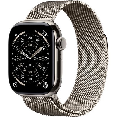 Apple Watch Series 11, 42 mm, Natural Titanium Milanese Loop - фото 83372