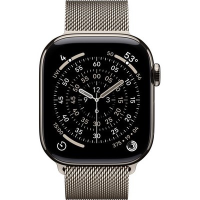 Apple Watch Series 11, 42 mm, Natural Titanium Milanese Loop - фото 83373