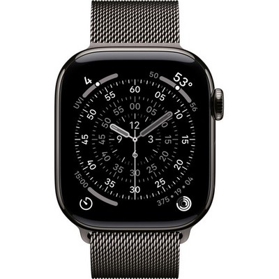 Apple Watch Series 11, 42 mm, Slate Titanium Milanese Loop - фото 83379