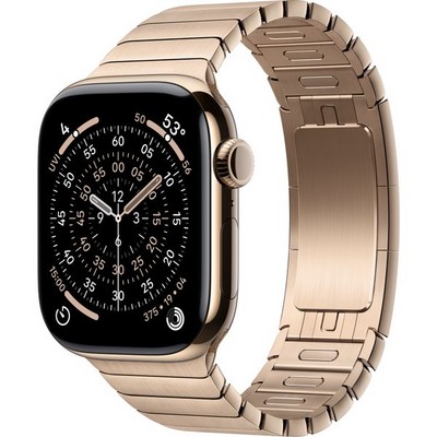Apple Watch Series 11, 42 mm, Gold Titanium Link Bracelet - фото 83384