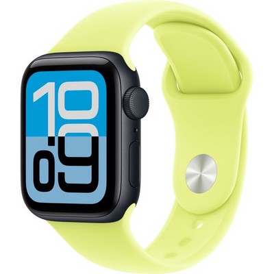 Apple Watch SE 3, 40 mm, Midnight Aluminium Neon Yellow Sport Band - фото 83408