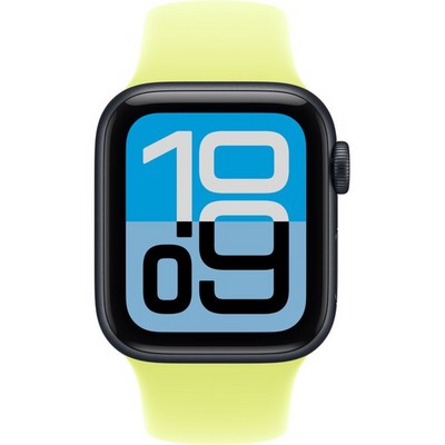 Apple Watch SE 3, 40 mm, Midnight Aluminium Neon Yellow Sport Band - фото 83409