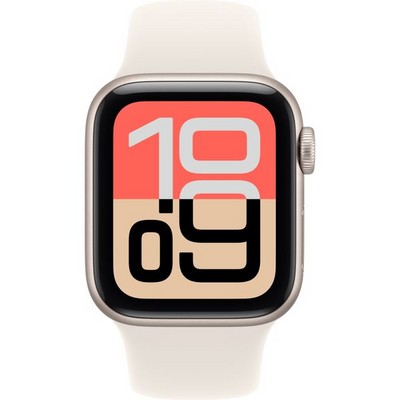 Apple Watch SE 3, 40 mm, Starlight Aluminium Starlight Sport Band SM/ML - фото 83439