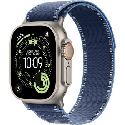 Apple Watch Ultra 3, 49 mm, Natural S-M/М-L Trail Loop Blue/Bright Blue - фото 83561