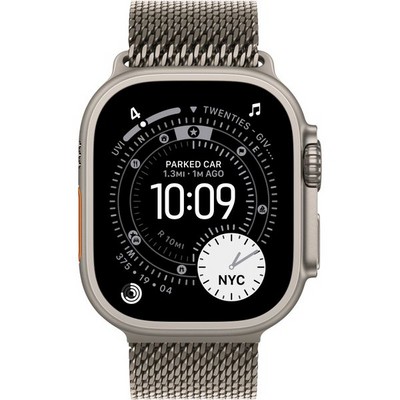 Apple Watch Ultra 3, 49 mm, S/M/L Natural Titanium Milanese Loop - фото 83579