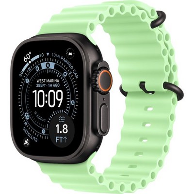Apple Watch Ultra 3, 49 mm, Black Ocean Band Neon Green - фото 83600