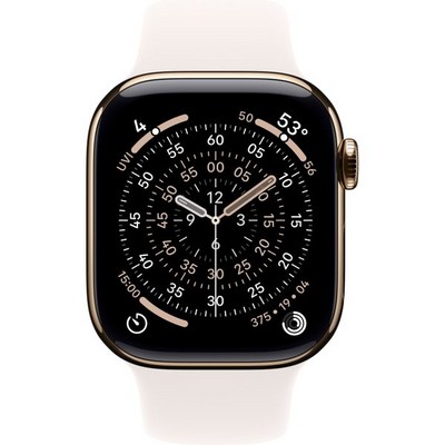 Apple Watch Series 11, 42 mm, Gold Titanium Light Blush Sport Band SM/ML - фото 84264