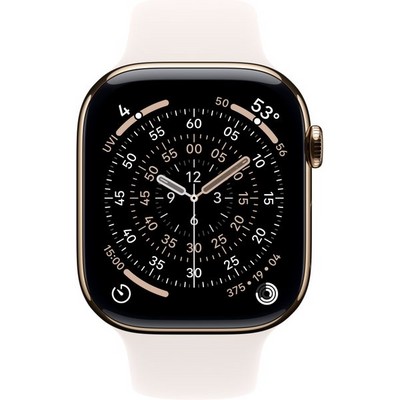 Apple Watch Series 11, 46 mm, Gold Titanium Light Blush Sport Band SM/ML - фото 84274