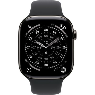 Apple Watch Series 11, 46 mm, Slate Titanium Black Sport Band SM/ML - фото 84277