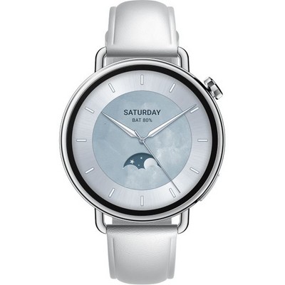 Xiaomi Watch S4 41mm Leather Strap White - фото 84302