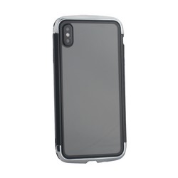Чехол-накладка противоударный (AERO - DRAGO) закаленное стекло для iPhone XS Max (6.5") Серебристый