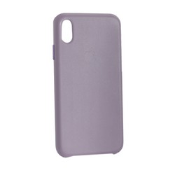 Чехол-накладка кожаная Leather Case для iPhone XS Max (6.5&quot;) Lilac Сиреневый