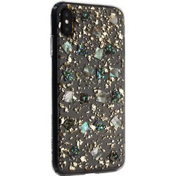 Чехол-накладка пластиковая KZDOO Flash TPU+Lucite для Iphone XS Max (6.5&quot;) силиконовый борт Золотая