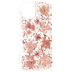 Чехол-накладка силиконовая KZDOO Flowers TPU+Dried Flowers+Lucite для Iphone 11 Pro Max (6.5&quot;) Розовая