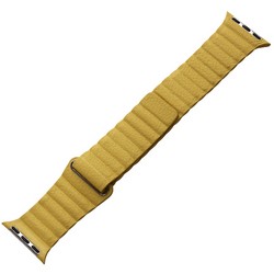 Ремешок кожаный COTECi W7 Leather Magnet Band (WH5205-ML) для Apple Watch 40мм/ 38мм Лимонный