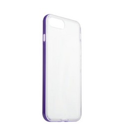 Чехол&amp;бампер силиконовый прозрачный для iPhone 8 Plus/ 7 Plus (5.5) в техпаке Фиолетовый борт