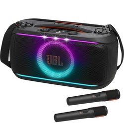 JBL PartyBox On-The-Go 2 с двумя микрофонами
