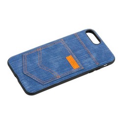 Чехол-накладка XOOMZ для iPhone 8 Plus/ 7 Plus (5.5") Pocket PU Back Cover (XIP7019) джинсовый Голубой
