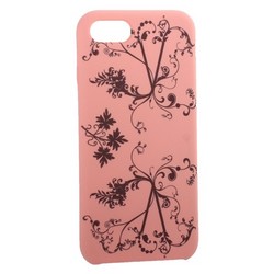 Чехол-накладка силиконовый Silicone Cover для iPhone SE (2020г.)/ 8/ 7 (4.7&quot;) Узор Розовый