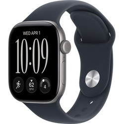 Apple Watch Series 12 42mm GPS Space Gray Aluminum Case with Navy Blue Sport Band SM/ML