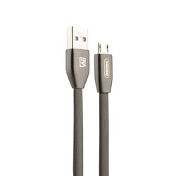 Дата-кабель USB Remax Knight Cable (RC-043m) MicroUSB плоский 2.1A fast charging (1.0 м) Графитовый