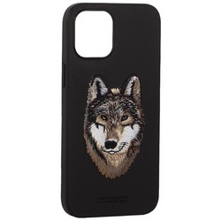 Накладка кожаная Club SAV Series для iPhone 12 Pro Max (6.7&quot;) Wolf-волк