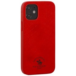 Накладка кожаная Club Knight Series для iPhone 12 mini (5.4") Красная