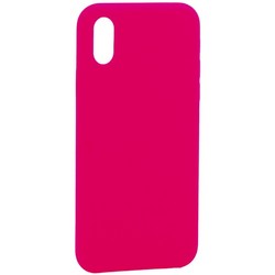 Накладка силиконовая MItrifON для iPhone XS/ X (5.8") без логотипа Bright pink Ярко-розовый №47