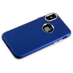 Чехол-накладка силиконовый J-case Metal touch Series Matt 0.5mm для iPhone XS/ X (5.8&quot;) Синий