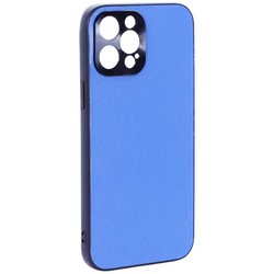 Чехол-накладка пластиковая GKS Design Creative Case с силиконовыми бортами для iPhone 12 Pro Max (6.7&quot;) Синий