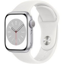 Apple Watch Series 8 GPS 41mm S/M/L Silver Aluminium/White (серебристый/белый)