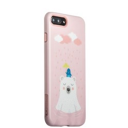 Набор iBacks Ladys 2-piece Suit - Сонный Медведь зеркало&amp;гребень&amp;накладка для iPhone 8 Plus/ 7 Plus (5.5&quot;) - (ip70003) Розовый