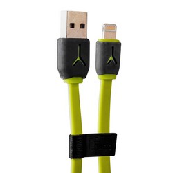 Дата-кабель USB iBacks High-speed Cable with Apple Lightning Connector-Speeder Series (1.0 м) - (ip60259) Green/ Gray