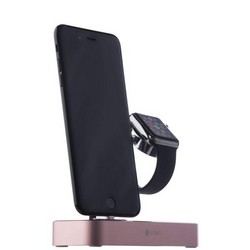 Док-станция&amp;USB-концентратор COTECi Base (B18)MFI для Apple Watch &amp; iPhone X/ 8 Plus 2in1 stand (CS7200-MRG) Розовое золото