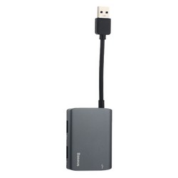 Переходник Earldom HUB21 adapter Type-C на 5 портов (Type-c: 2, Usb-A, SD Card, TF Card) Графитовый