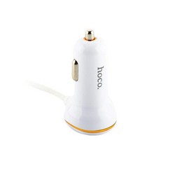 Автомобильное зарядное устройство Hoco Z14 Single (выход MicroUSB &amp; USB: 5V &amp; 2.1A) Белый
