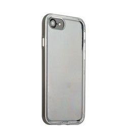 Чехол&amp;бампер силиконовый прозрачный для iPhone SE (2020г.)/ 8/ 7 (4.7) в техпаке Space grey «Серый космос» борт