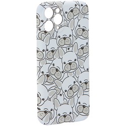 Чехол-накладка силикон MItriFON для iPhone 11 Pro (5.8&quot;) 0.8мм с флуоресцентным рисунком Бульдоги Белый